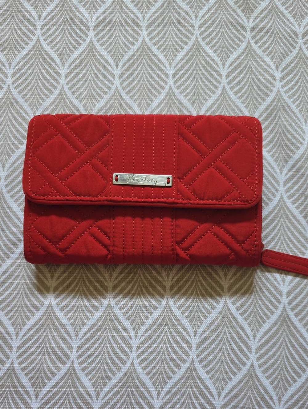 Vera Bradley Bright Red Quilted Wristlet Wallet
